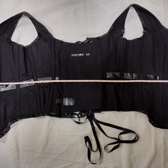 Black Pinstripe Corset Story corset - Picture 5 of 6